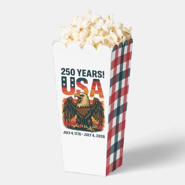 USA 250 Years – Patriotic Bald Eagle July 4th 2026 Favour Box (Popped)