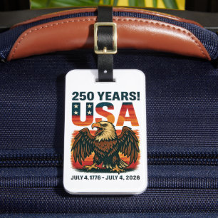 USA 250 Years – Patriotic Bald Eagle July 4th 2026 Luggage Tag