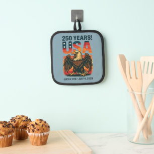USA 250 Years – Patriotic Bald Eagle July 4th 2026 Pot Holder