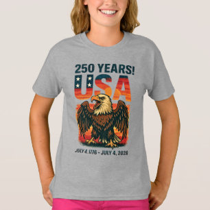 USA 250 Years – Patriotic Bald Eagle July 4th 2026 T-Shirt