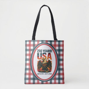 USA 250 Years – Patriotic Bald Eagle July 4th 2026 Tote Bag
