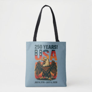 USA 250 Years – Patriotic Bald Eagle July 4th 2026 Tote Bag