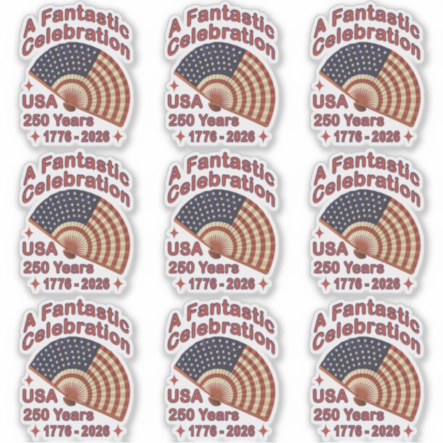 USA 250 Years Patriotic Fan Design – 1776-2026  (Front)