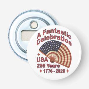 USA 250 Years Patriotic Fan Design – 1776-2026  Bottle Opener