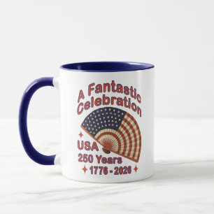 USA 250 Years Patriotic Fan Design – 1776-2026  Mug