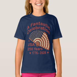 USA 250 Years Patriotic Fan Design – 1776-2026 T-Shirt
