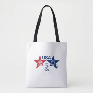 USA 250 Years - Red blue and white stars design Tote Bag