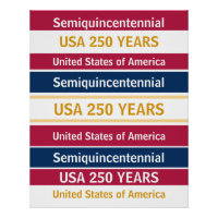 USA 250 Years Semiquincentennial Patriotic Stripes