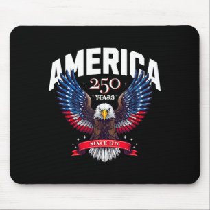 Usa 250 years since 1776 patriotic eagle design mouse mat