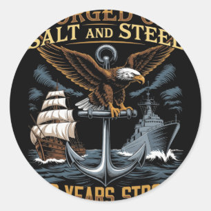 Usa 250 Years Strong 1776-2026 Maritime Anchor Eag Classic Round Sticker