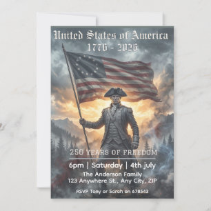 USA 250th Anniversary 1776-2026 George Washington  Invitation