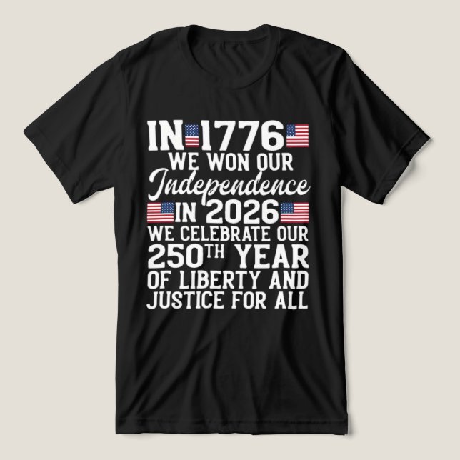 USA 250th Anniversary 1776-2026 Independence Day  Tri-Blend Shirt (Design Front)