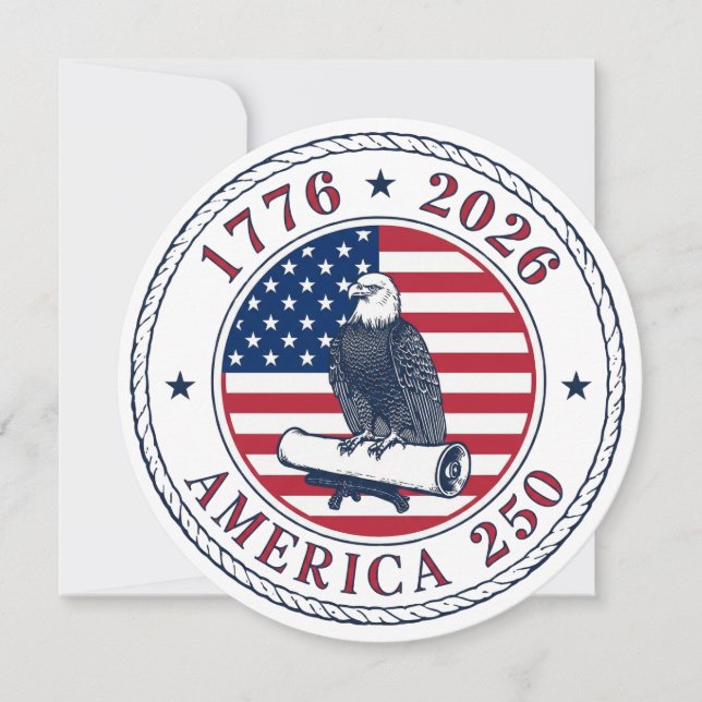 USA 250th Anniversary 1776-2026 Invitation (Front)