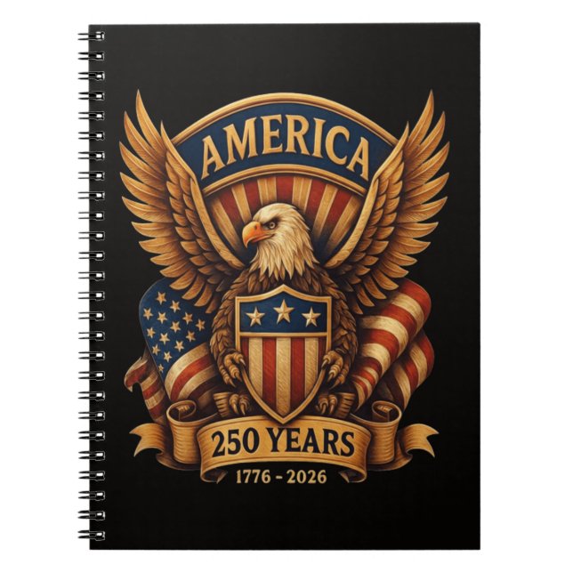 USA 250th Anniversary 1776-2026 Notebook (Front)