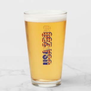 USA 250th Anniversary 1776-2026 Patriotic American Glass