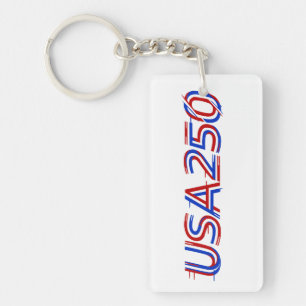 USA 250th Anniversary 1776-2026 Patriotic American Key Ring