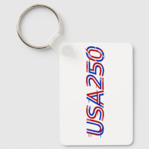 USA 250th Anniversary 1776-2026 Patriotic American Key Ring