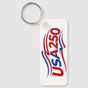 USA 250th Anniversary 1776-2026 Patriotic American Key Ring