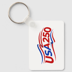 USA 250th Anniversary 1776-2026 Patriotic American Key Ring