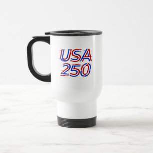 USA 250th Anniversary 1776-2026 Patriotic American Travel Mug