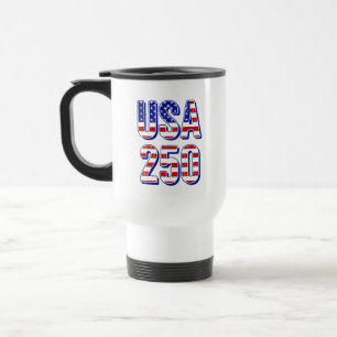 USA 250th Anniversary 1776-2026 Patriotic American Travel Mug