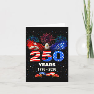 USA 250th Anniversary 1776 2026 Patriotic Eagle Card