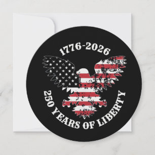 USA 250th Anniversary 1776-2026 Patriotic  Invitation