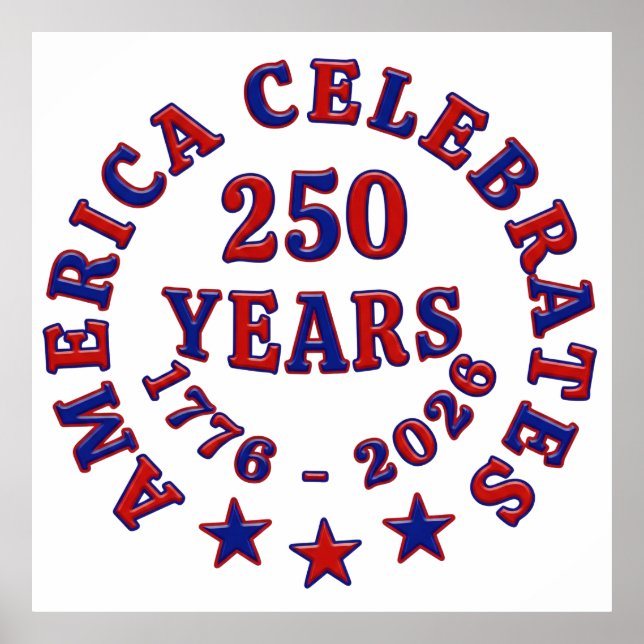USA 250th Anniversary 1776-2026 Poster (Front)
