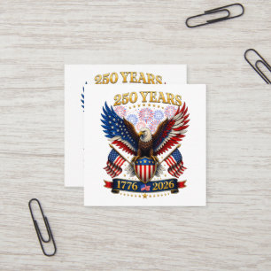 USA 250th Anniversary 1776-2026 Square Business Card