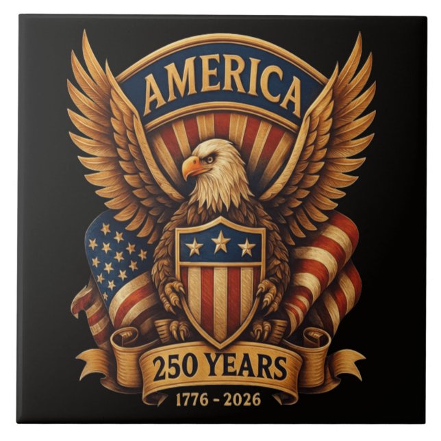 USA 250th Anniversary 1776-2026 Tile (Front)
