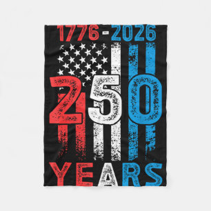 Usa 250th anniversary 4th of july 250 years fleece blanket