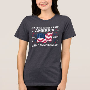 USA 250th Anniversary 4th Of July Tri-Blend Shirt