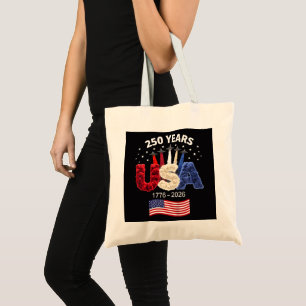 Usa 250th Anniversary American Flag 250 Years Tote Bag