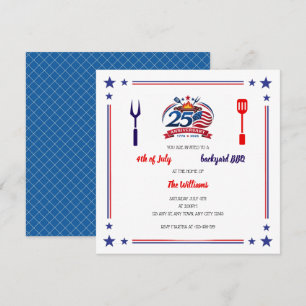 USA 250th Anniversary Backyard BBQ Invitation
