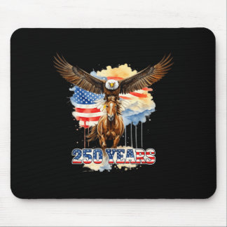 USA 250th Anniversary Bald Eagle Clydesdale Horse Mouse Mat