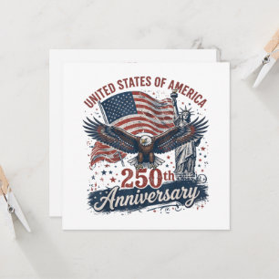 USA 250th Anniversary Bald Eagle Statue of Liberty