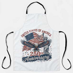 USA 250th Anniversary Bald Eagle Statue of Liberty Apron