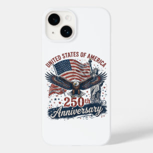 USA 250th Anniversary Bald Eagle Statue of Liberty Case-Mate iPhone 14 Case