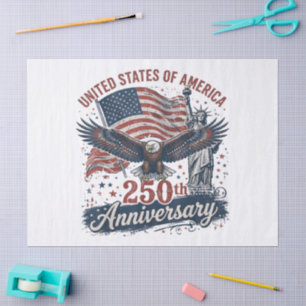USA 250th Anniversary Bald Eagle Statue of Liberty Tissue Paper