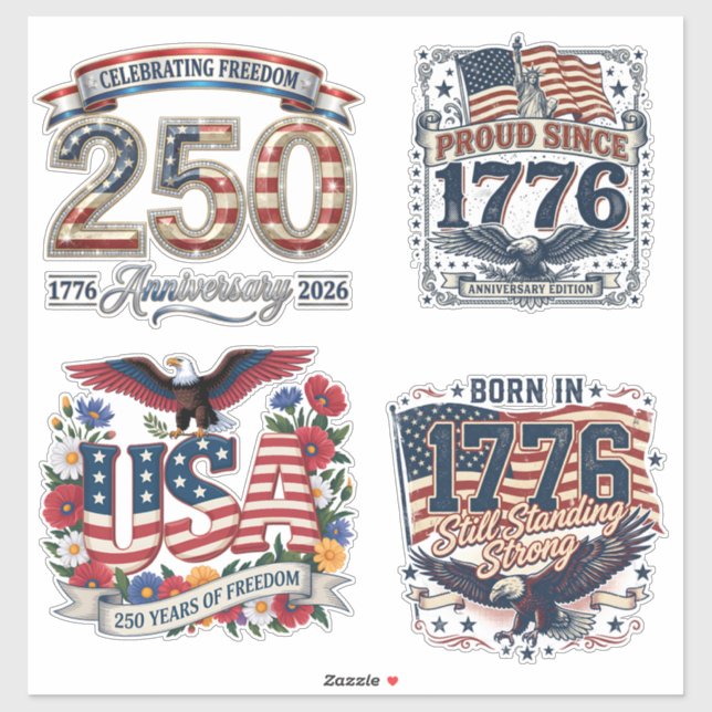 USA 250th Anniversary Decals (Sheet)