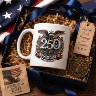 USA 250th Anniversary Eagle Emblem 1776-2026 year Coffee Mug