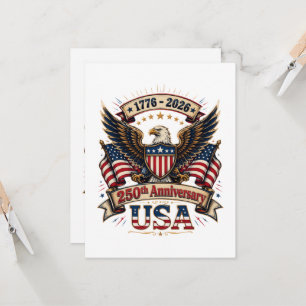 USA 250th Anniversary Eagle Invitation
