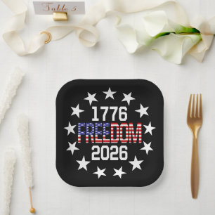USA 250th Anniversary Freedom Paper Plates