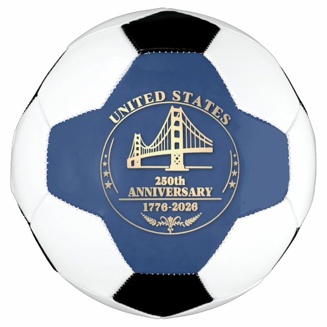 USA 250th Anniversary Golden Gate Gold design  Football (Front)