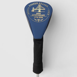 USA 250th Anniversary Golden Gate Gold design  Golf Head Cover