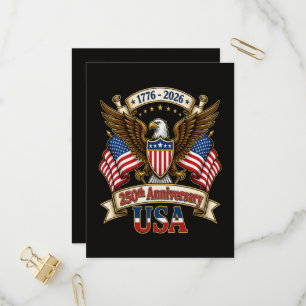 USA 250th Anniversary Invitation Postcard