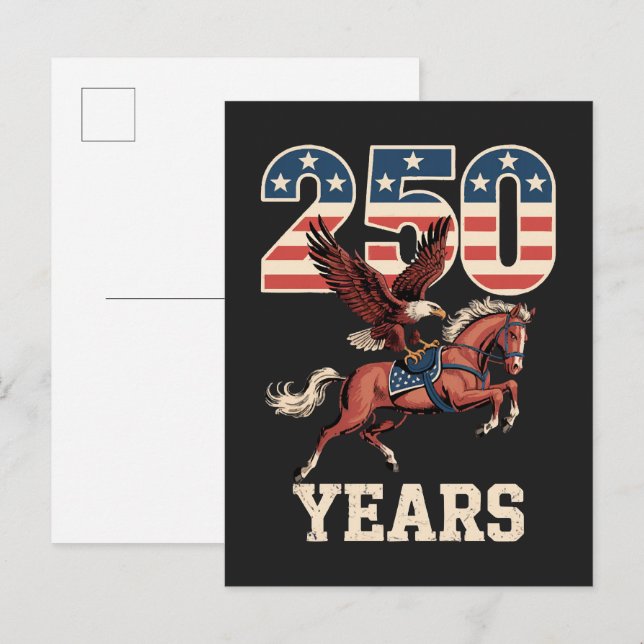 USA 250th Anniversary Invitation Postcard (Front/Back)