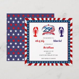USA 250th Anniversary & lobster boil Invitation