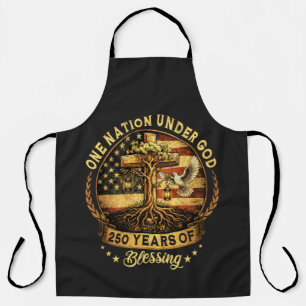 USA 250th Anniversary One Nation Under God Apron