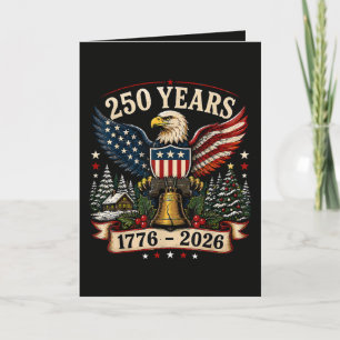 USA 250th Anniversary Patriotic Christmas Eagle Holiday Card